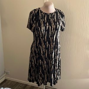 Torrid Knit Dress Black Tan Brown Pockets 0 / L / 12